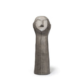 Ashnam Abstract Man Head Figurine - Cement Grey, 36cm