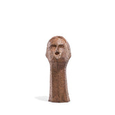 Ashnam Abstract Woman Head Figurine - Rust Terracotta, 26cm