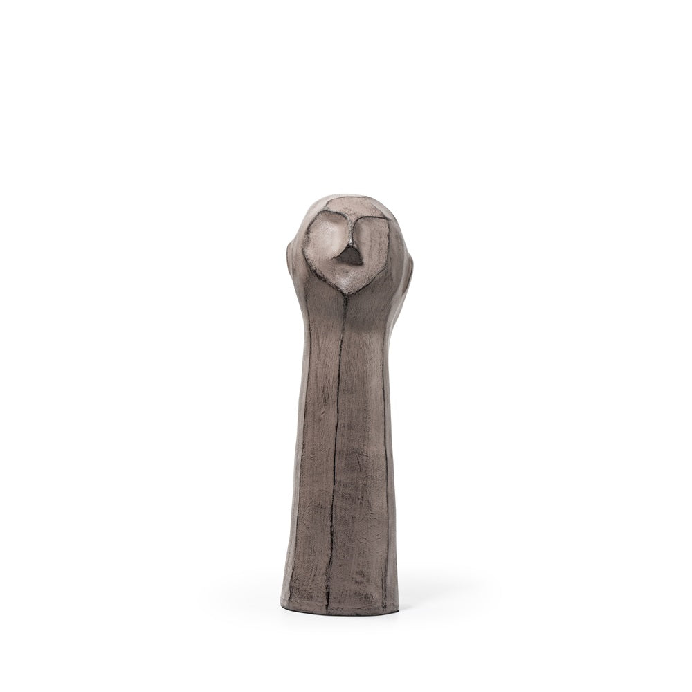 Ashnam Abstract Couple Head Figurine - Rust Iron, 36cm
