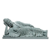 Ashnam Reclining Buddha Decorative Showpiece For Home Décor – Wedgewood Grey