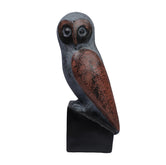 Ashnam Leftward Gazing Wisebird - Smokey Grey & Copper Rust, 32cm