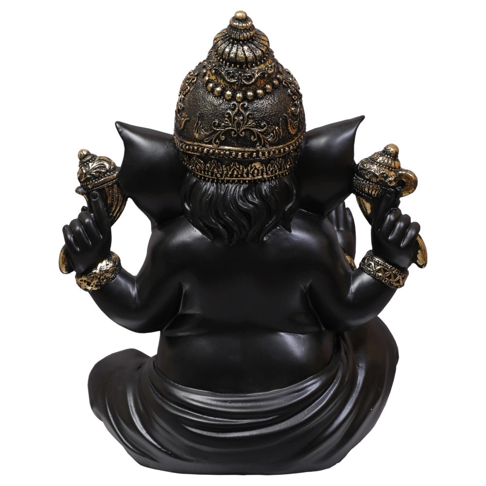 Ashnam Chaturbhuj Ganesha – Small, Black & Gold