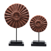 Ashnam Eternal Cycle Circular Sculpture - Terracotta, 49cm