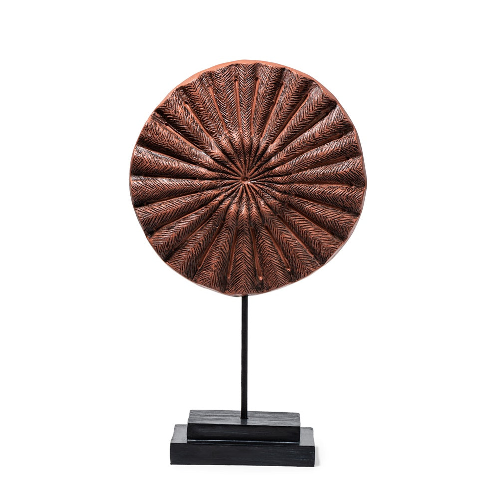 Ashnam Eternal Cycle Circular Sculpture - Terracotta, 49cm