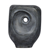 Ashnam Swirled Modern Art with Central Hole - Rust Iron, 23 Cm