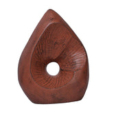 Ashnam Contemporary Void: Abstract Modern Sculpture with Central Gap - Terracotta, 24 Cm