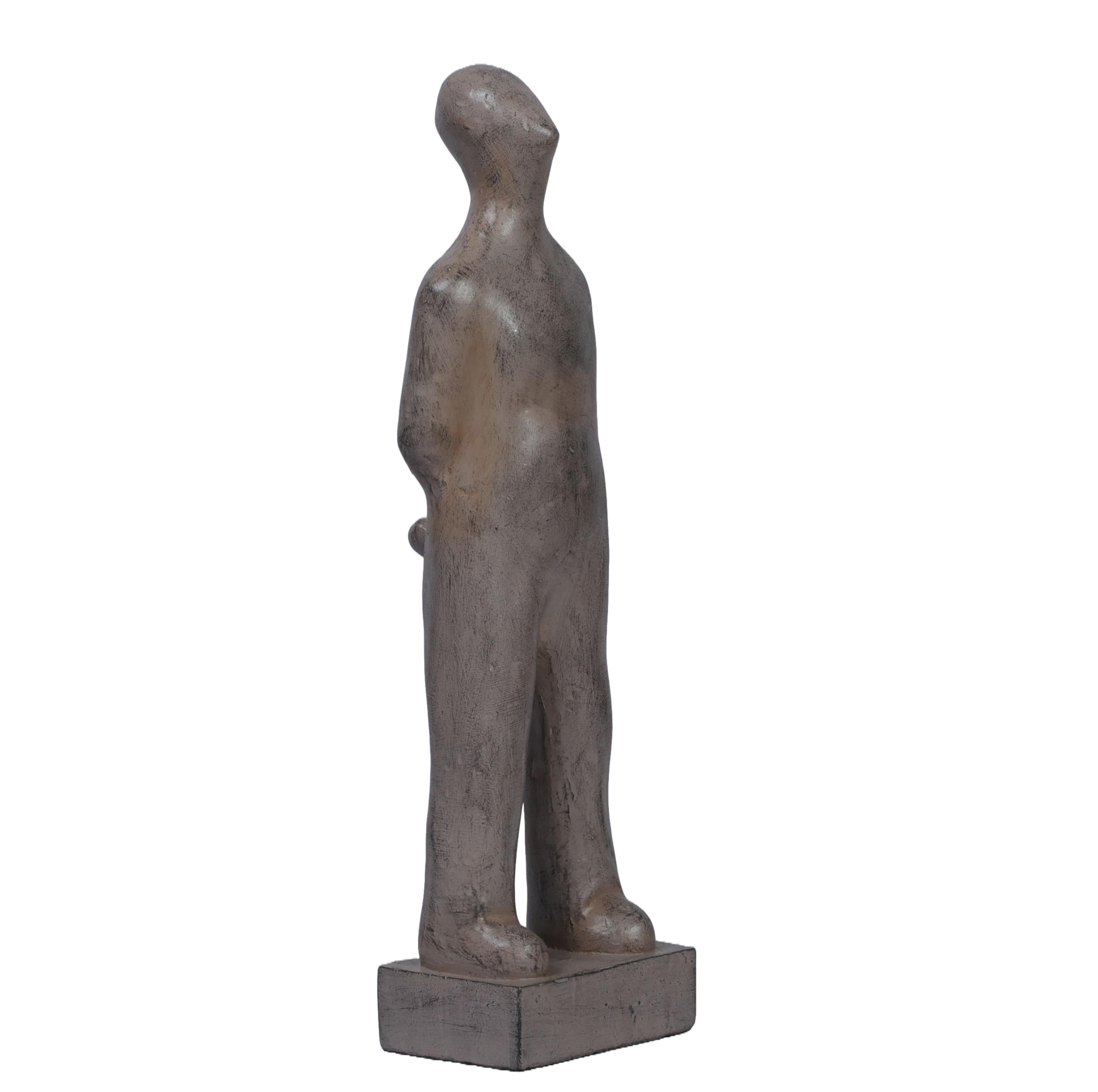 Ashnam Enigmatic Stance Abstract Human Showpiece - Rust Iron, 33 Cm