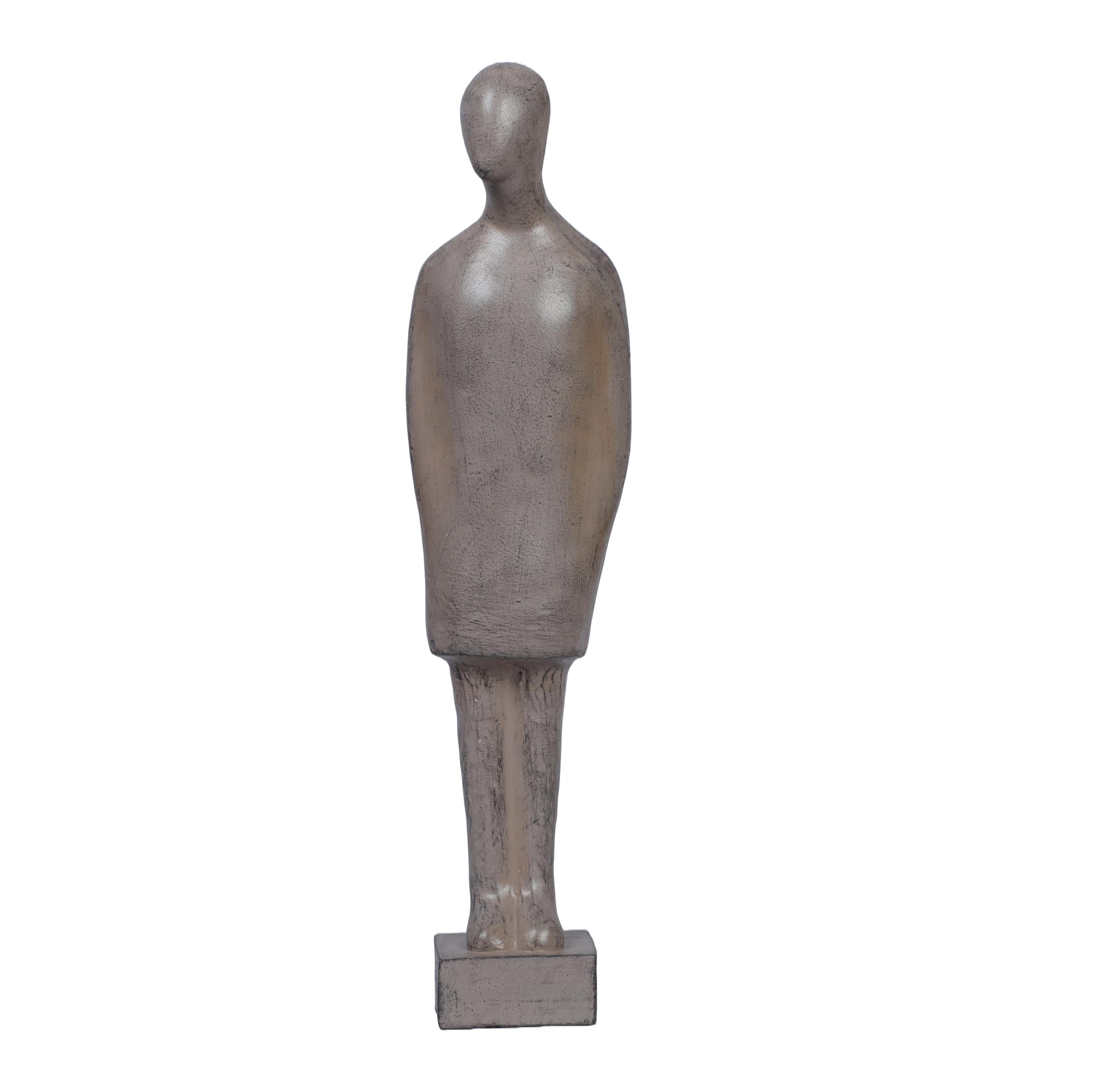 Ashnam Assertive Pose Abstract Human Showpiece - Rust Iron, 35 Cm