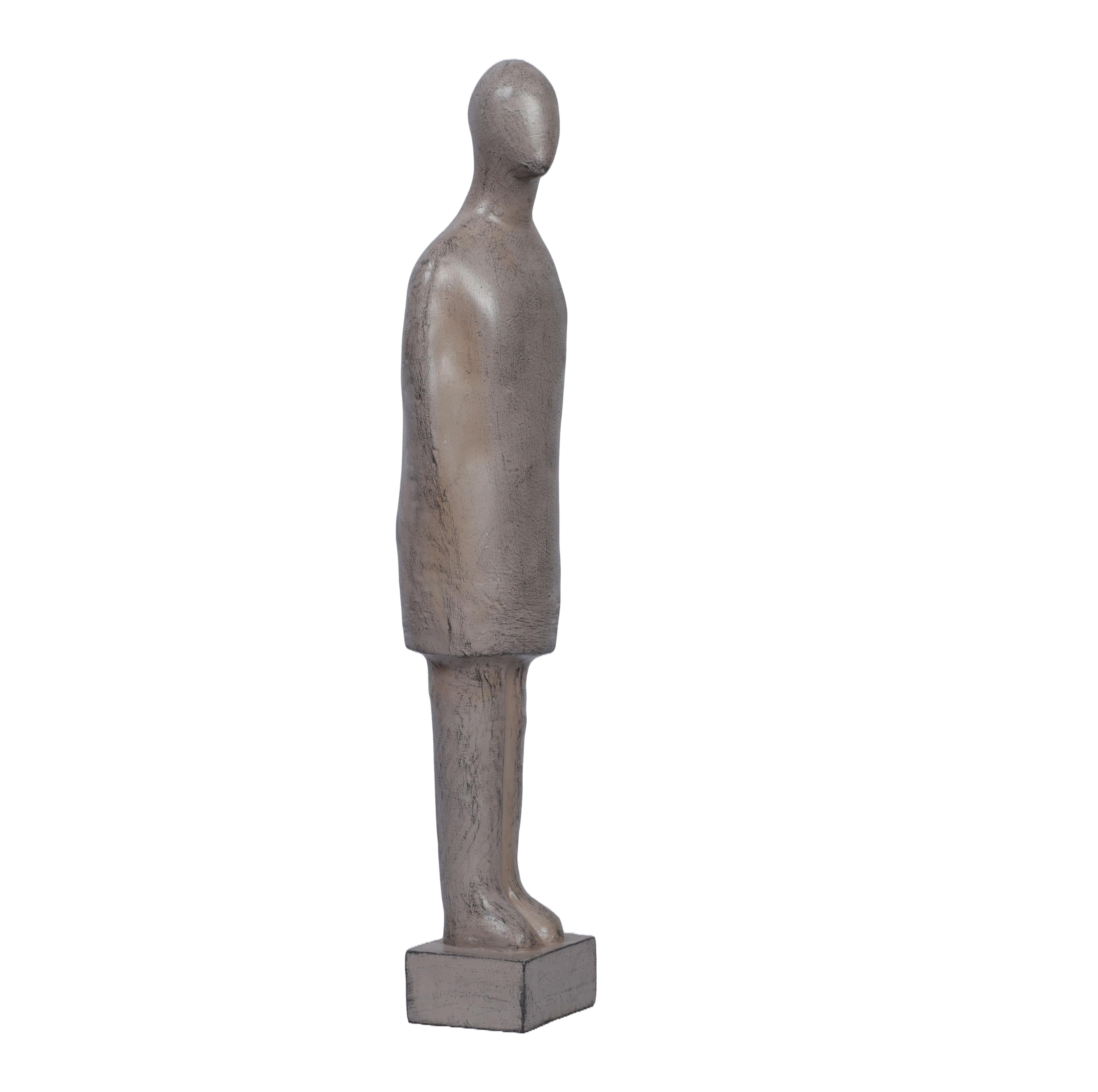 Ashnam Assertive Pose Abstract Human Showpiece - Rust Iron, 35 Cm