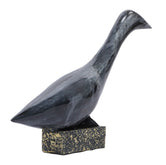 Ashnam Sleek Elegance Long Necked Bird Figurine - Antique Grey, 25cm