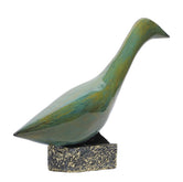 Ashnam Sleek Elegance Long Necked Bird Figurine - Antique Pista, 25cm