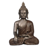 Ashnam Meditating Buddha with Hands in Reverent Pose - Bronze Brown, 26 Cm