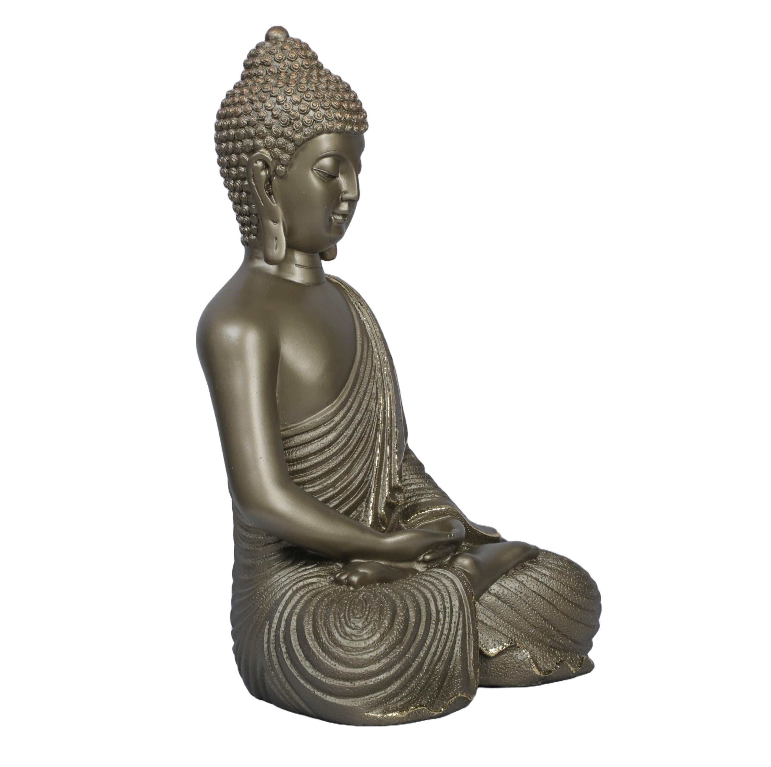 Ashnam Meditating Buddha with Hands Resting on Lap, 27 Cm