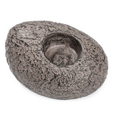 Ashnam Polyresin Stone Finish Tealight Holder - Rust Iron, 17cm