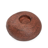 Ashnam Polyresin Stone Finish Tealight Holder - Terracotta, 12cm