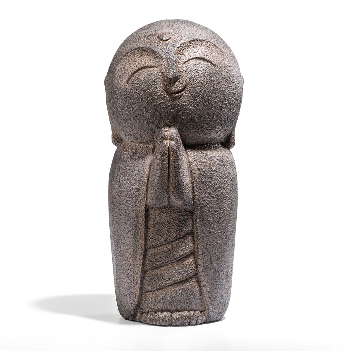 Ashnam Welcoming Jizo Statue - Rust Iron, 29cm